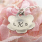 Sweet Flower Hand-Stamped Necklace - Little Girl's Pearls