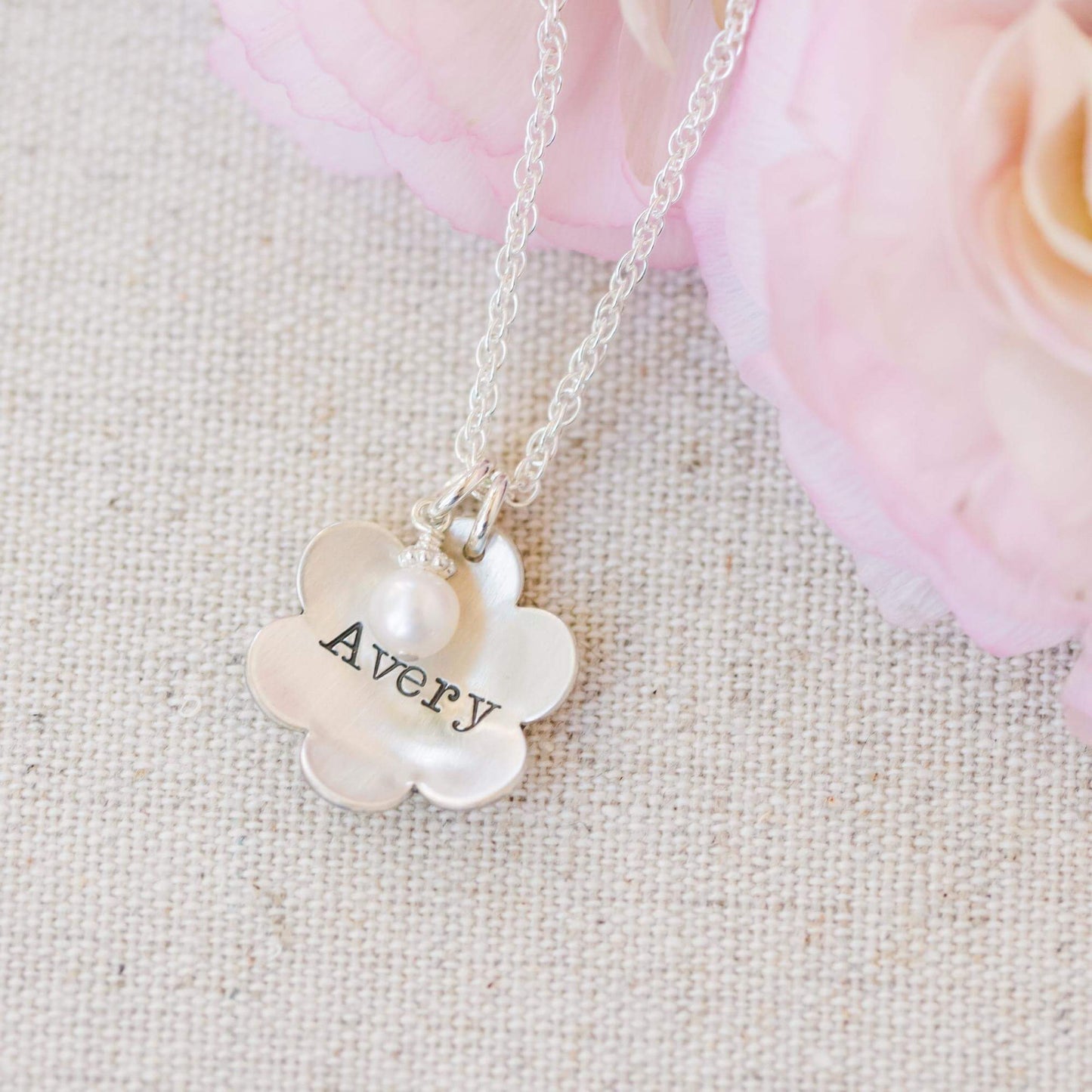 Sweet Flower Personalized Necklace