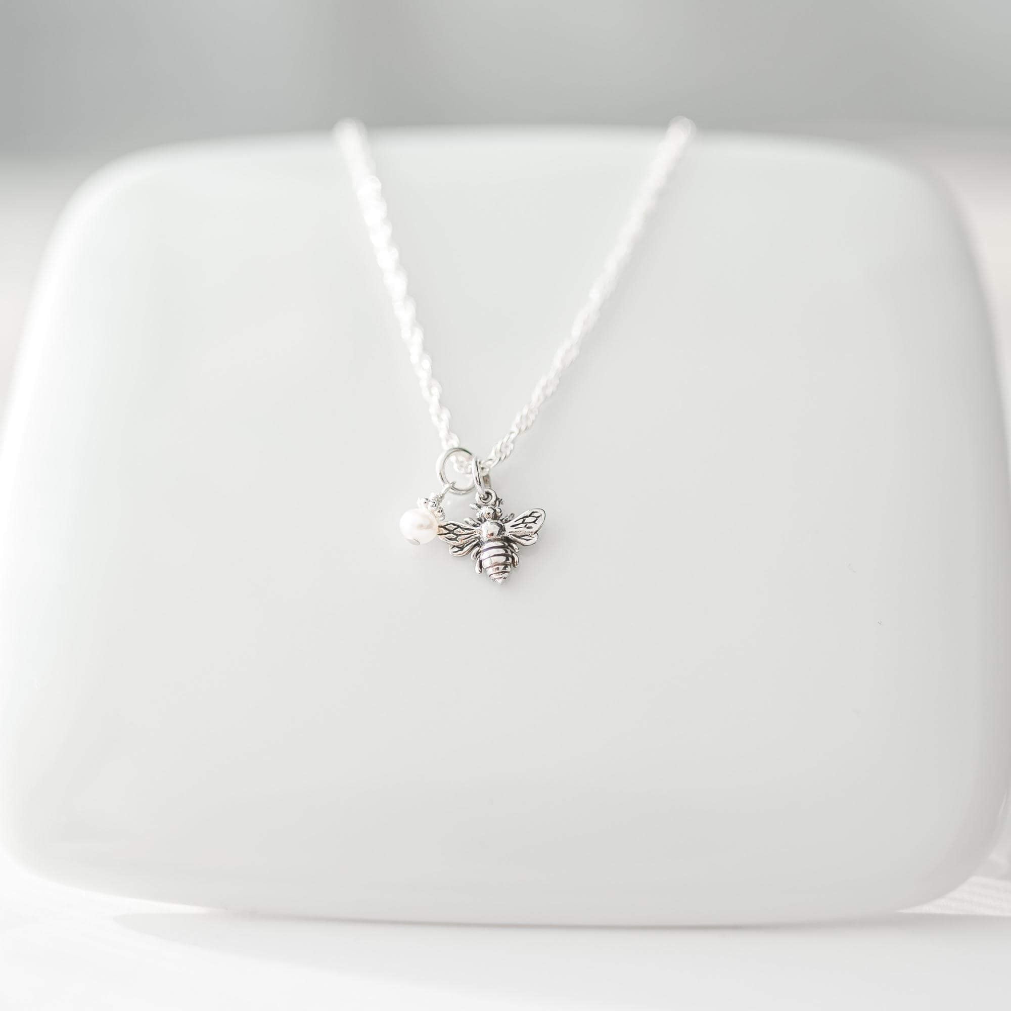 Children's Silver Bee Necklace