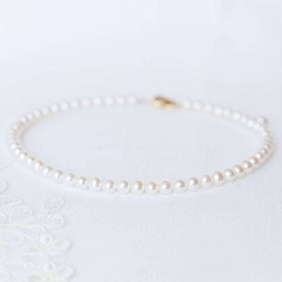 Kids Gold Mini Pearl Beaded Necklace main image 0