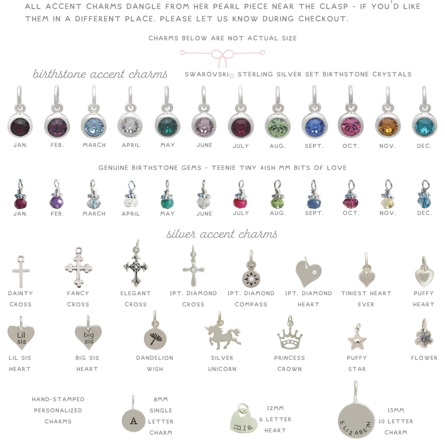 Sweet Flower Hand-Stamped Necklace - Little Girl's Pearls