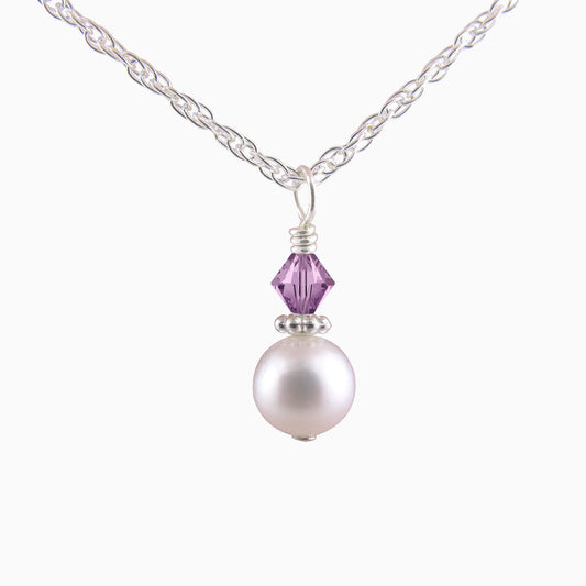 darling pearl and crystal necklace