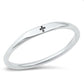 Tiny Silver Cross Ring for Girls